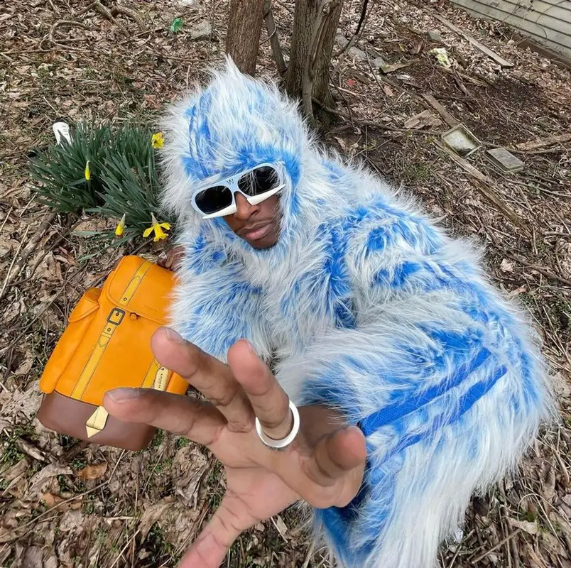 Bloody Osiris outfit in Adidas, Coach, and Walter van Beirendonck, 2022