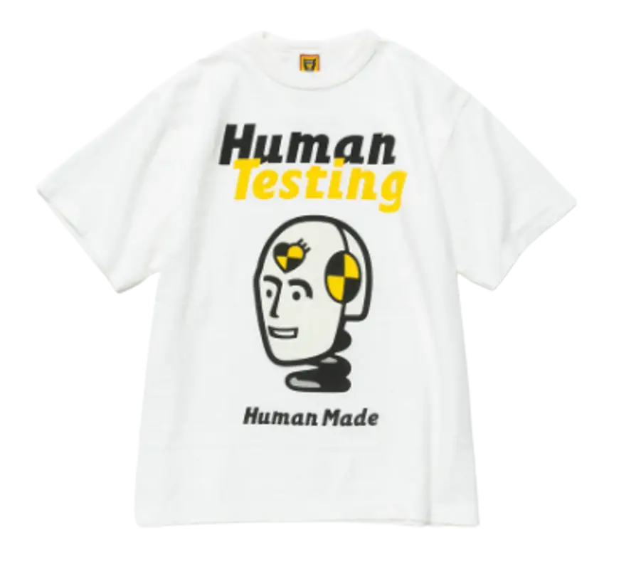 ASAP Rocky Merch × Human Made Testing White T-Shirt | WHAT'S ON 
