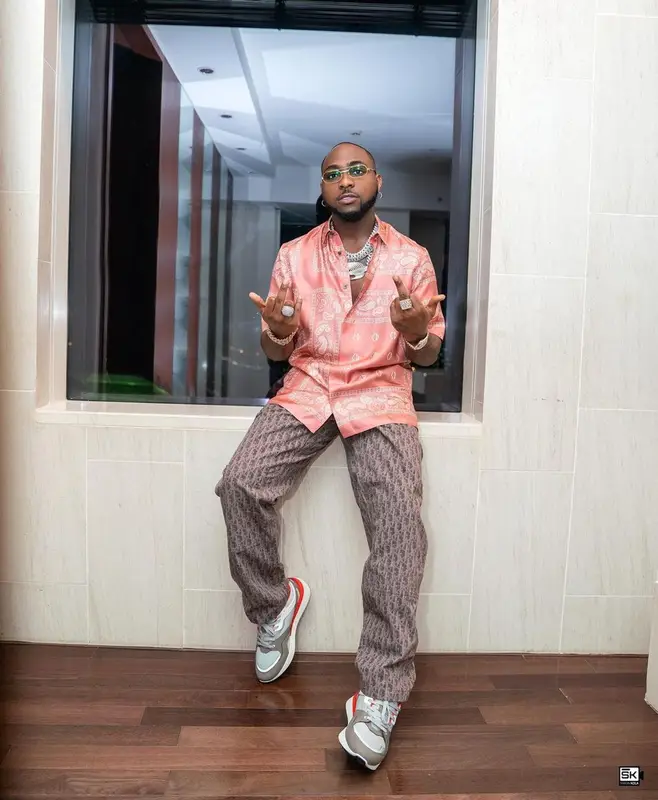 Davido outfit in Dior, 2022