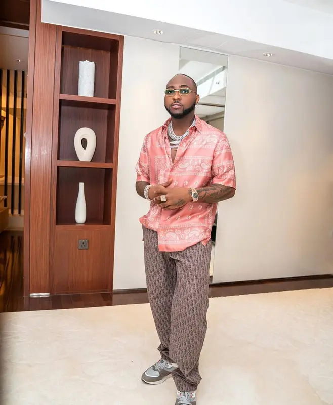 Davido outfit in Dior, 2022