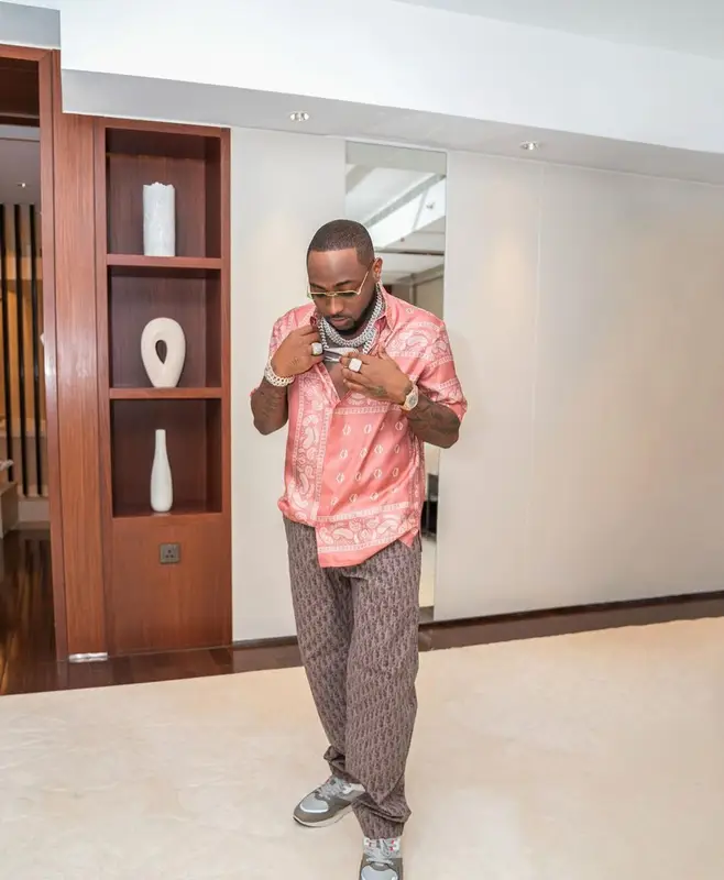 Davido outfit in Dior, 2022