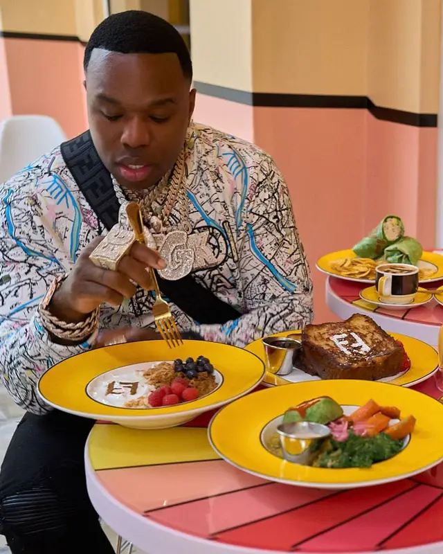 BandMan Kevo outfit in Fendi and Amiri, 2022