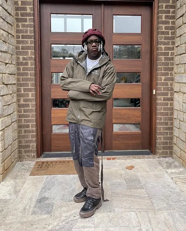 Lil Yachty outfit in Arc'teryx, Roa, and Stussy, 2022