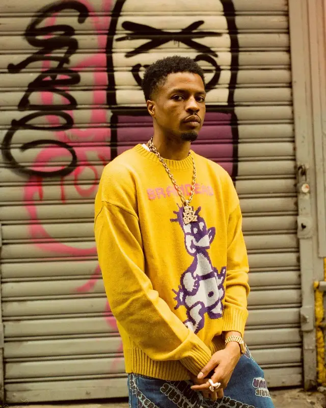 Pierre Bourne outfit in Brain Dead and Hysteric Glamour, 2022