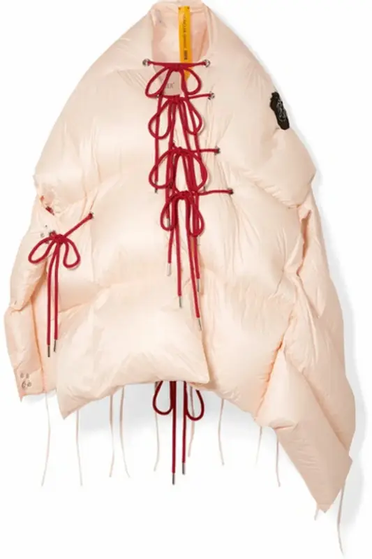 Moncler Shari Lace-up Quilted Shell Jacket In Beige $2310