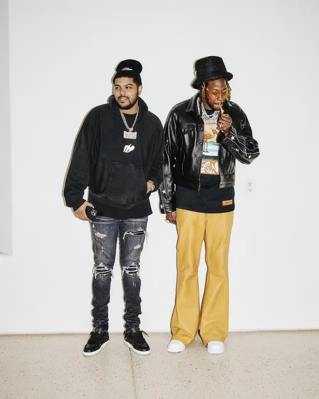 2 Chainz outfit in Cease±Desist, Heron Preston, and Prada, 2022