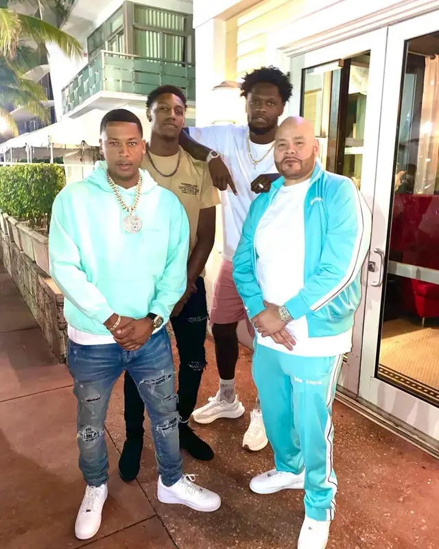 Fat Joe outfit in Palm Angels and Nike, 2022