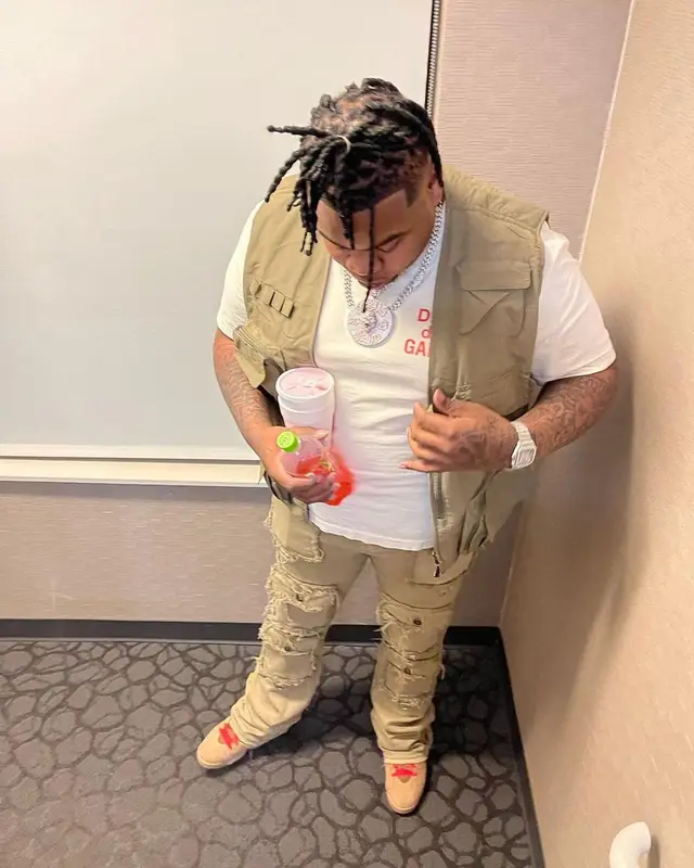 Big Yavo outfit in Gallery Dept., Valabasas, and Jordan, 2022