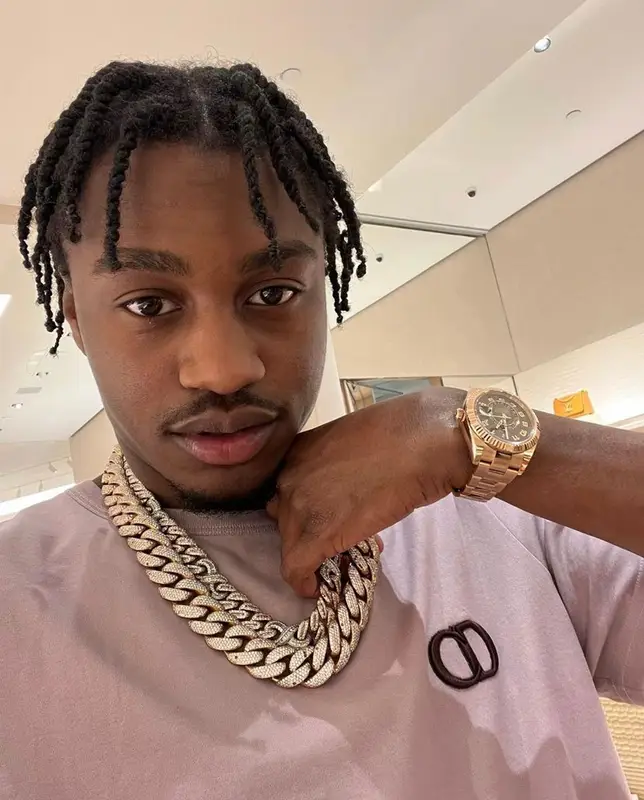 Lil Tjay outfit in Dior and Amiri, 2022