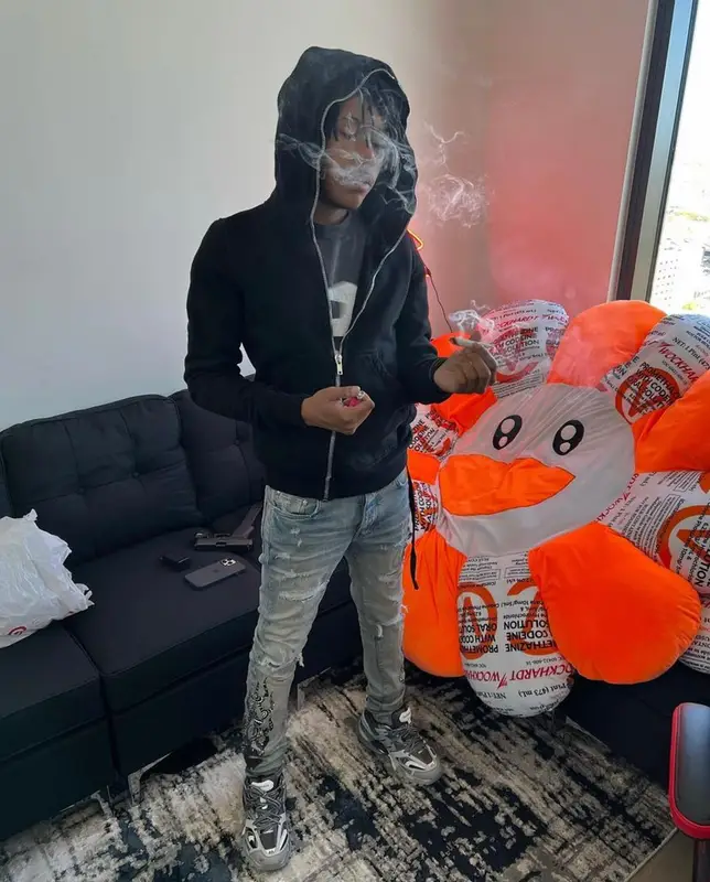 Kankan outfit in Rick Owens, Amiri, and Louis Vuitton, 2022