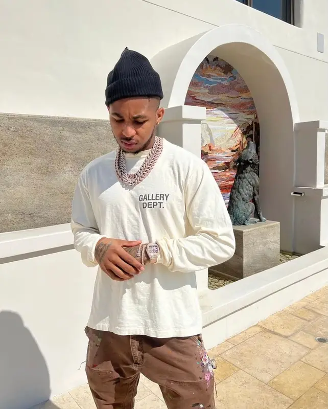 DDG outfit in Gallery Dept., Balenciaga, and Cartier, 2022