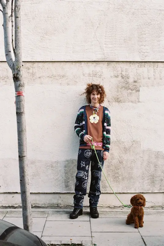 Bladee outfit in Marc Jacobs and Timberland, 2021