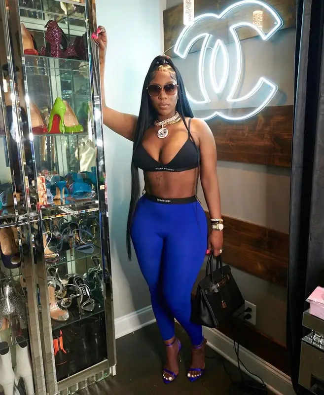 Kash Doll outfit in Hermes and Tom Ford, 2022