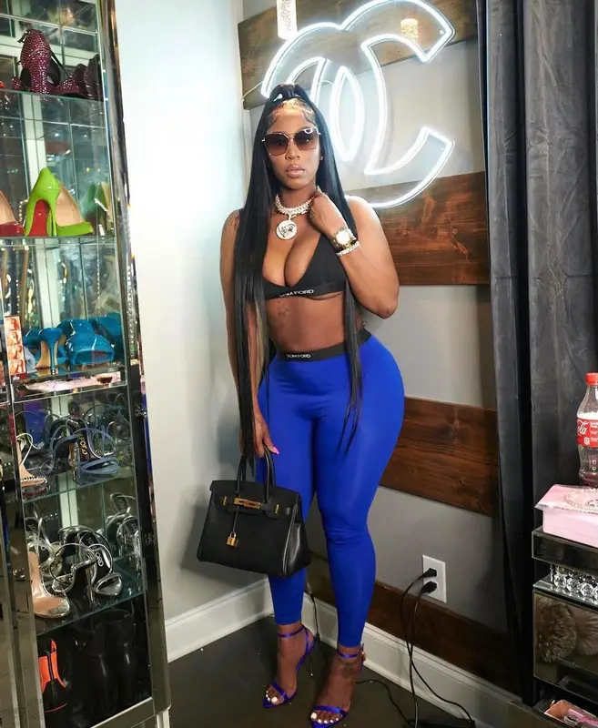 Kash Doll outfit in Hermes and Tom Ford, 2022
