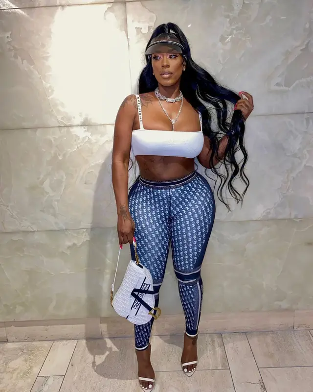 Kash Doll outfit in Dior and Tom Ford, 2022