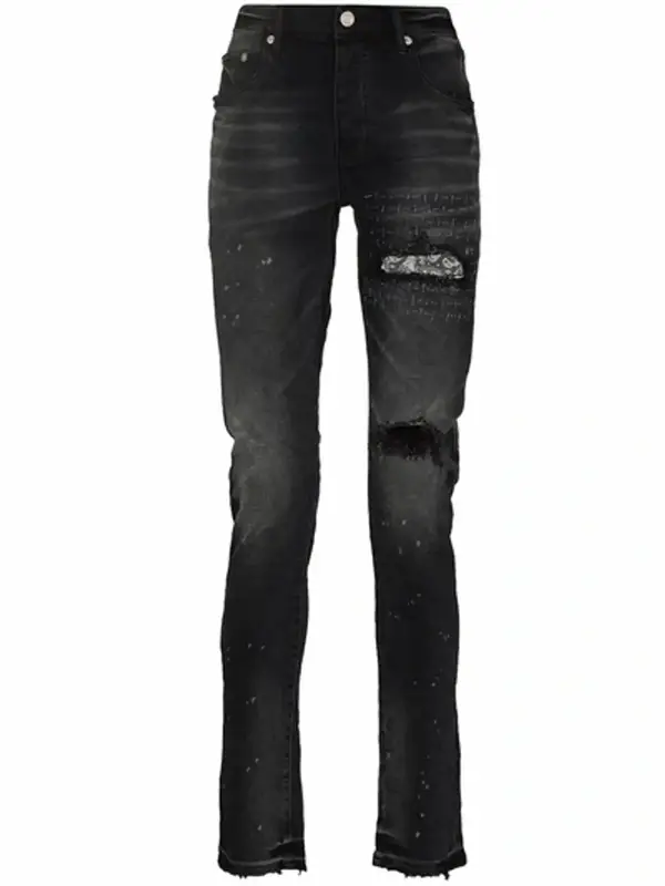 Purple Brand Bandana Print Black Skinny Jeans | WHAT'S ON THE STAR?