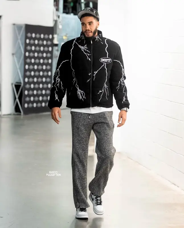 Jayson Tatum outfit in Diet Starts Monday and Ben Klark, 2022