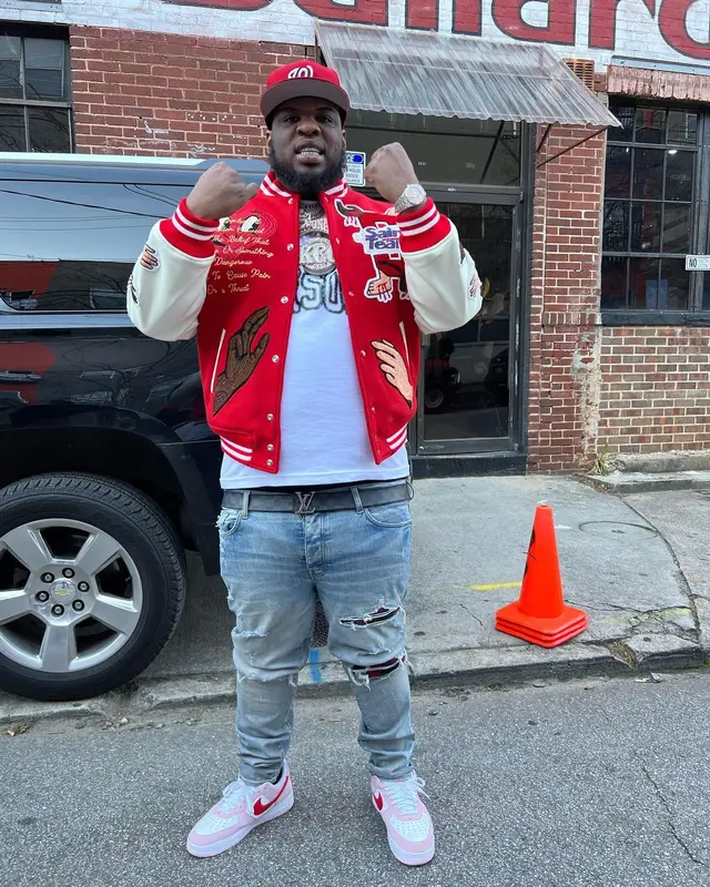 Maxo Kream outfit in Denim Tears, Amiri, and Louis Vuitton, 2022