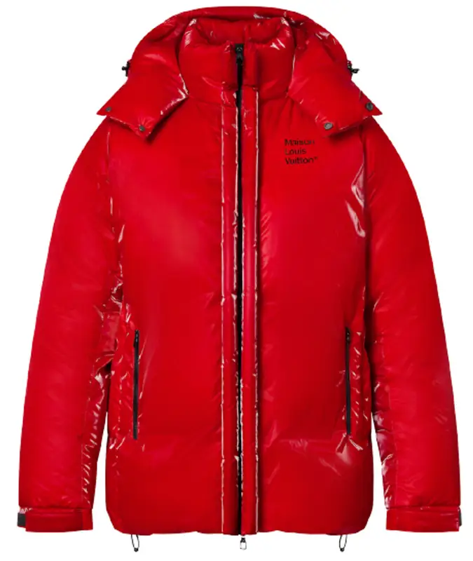 Louis Vuitton Technical Mirror Red Puffer Jacket
