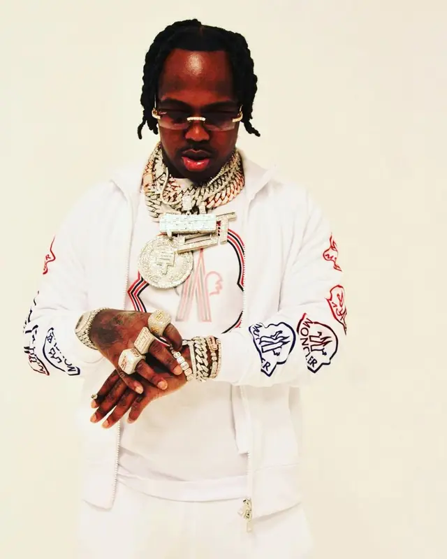 EST Gee outfit in Moncler and Nike, 2022