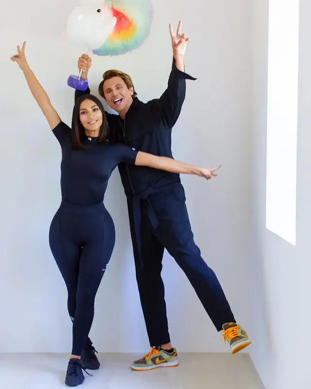 Kim Kardashian outfit in Balenciaga, Adidas, and Yeezy, 2022