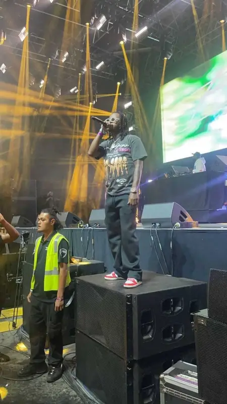 Babyface Ray outfit in Liquid Original, Louis Vuitton, and Virgil Abloh, 2021
