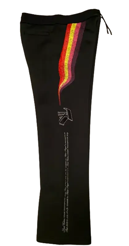 Louis Vuitton Black Neoprene Rainbow Embroidered Track Pants L Louis Vuitton