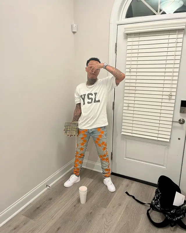 SG Tip outfit in Saint Laurent, Amiri, and Chemist, 2022