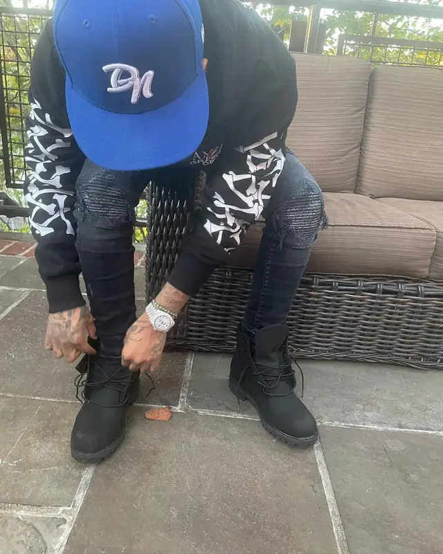 SG Tip outfit in Amiri, Timberland, and Grateful Dead, 2021