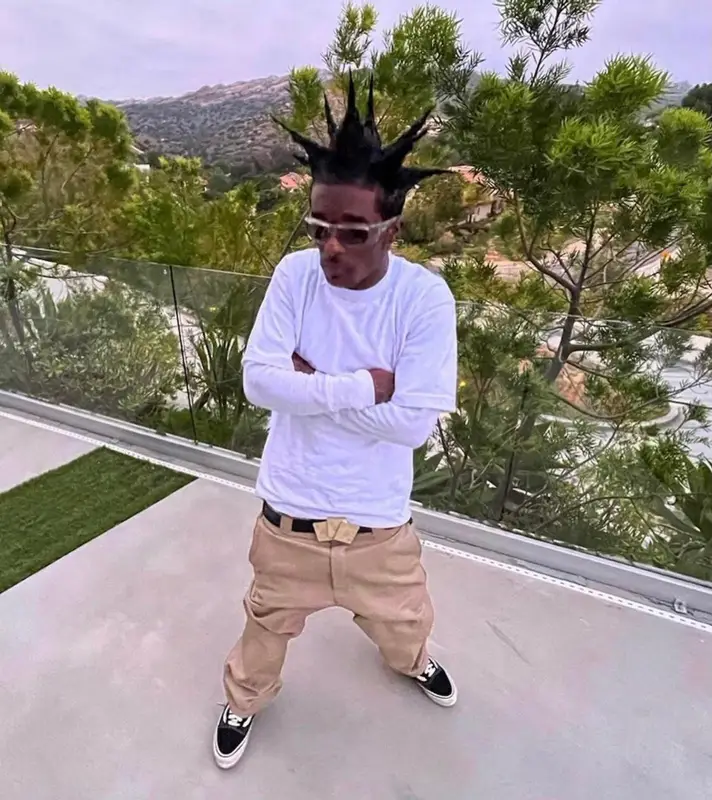 Lil Uzi Vert outfit in Dickies, Vivienne Westwood, and Rick Owens, 2022
