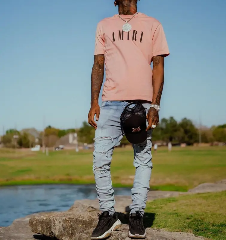 Funny Mike outfit in Amiri, 2022