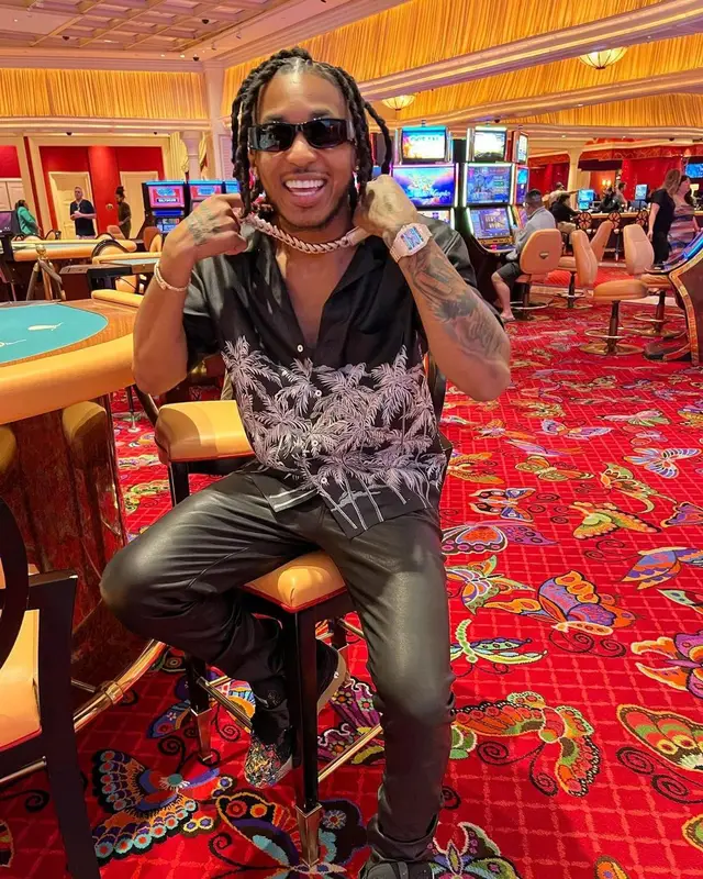 DDG outfit in Amiri, Lanvin, and Palm Angels, 2022