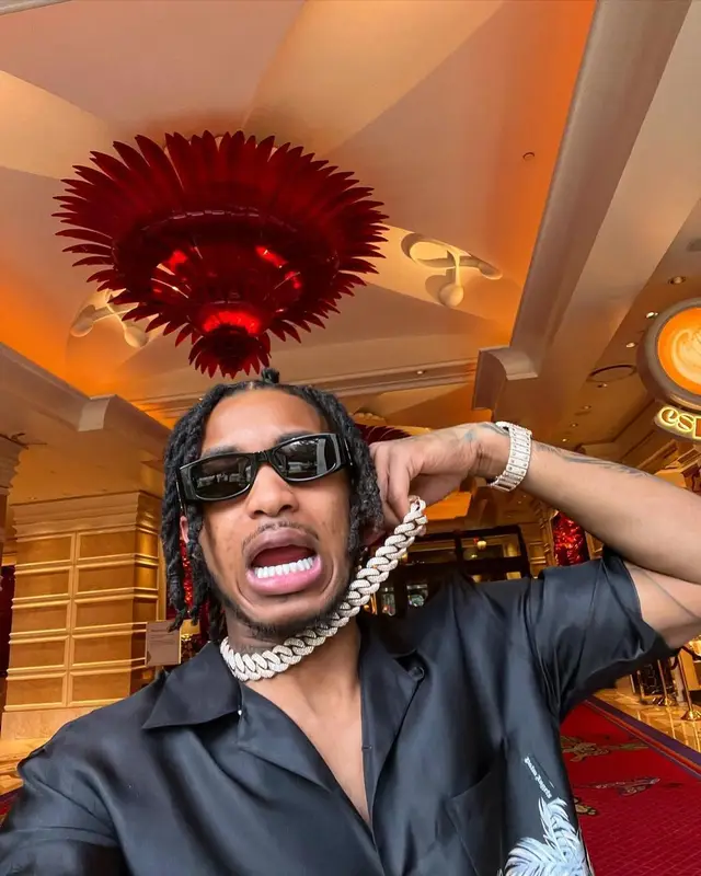 DDG outfit in Amiri, Lanvin, and Palm Angels, 2022