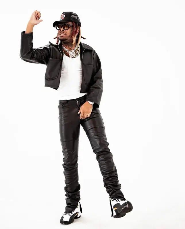 Lil Keed outfit in Sxl, Jordan, and LaRopa, 2022