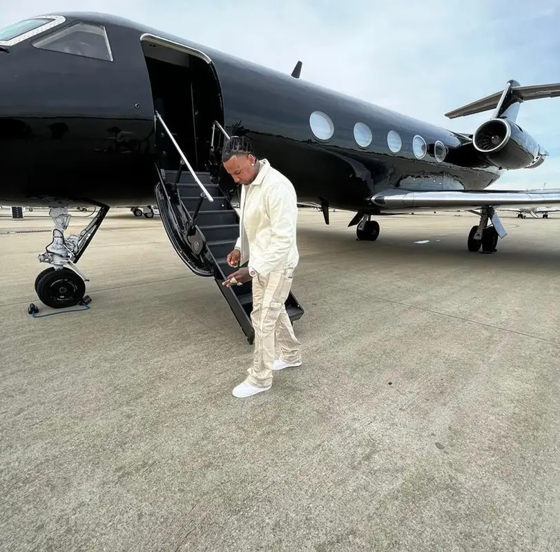 Moneybagg Yo outfit in Gallery Dept. and Nike, 2022