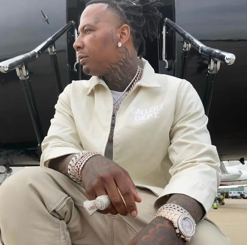 Moneybagg Yo outfit in Gallery Dept. and Nike, 2022