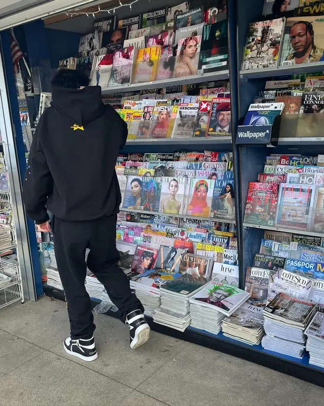Lil Huddy outfit in Spider Worldwide, Celine, and Saint Laurent, 2022