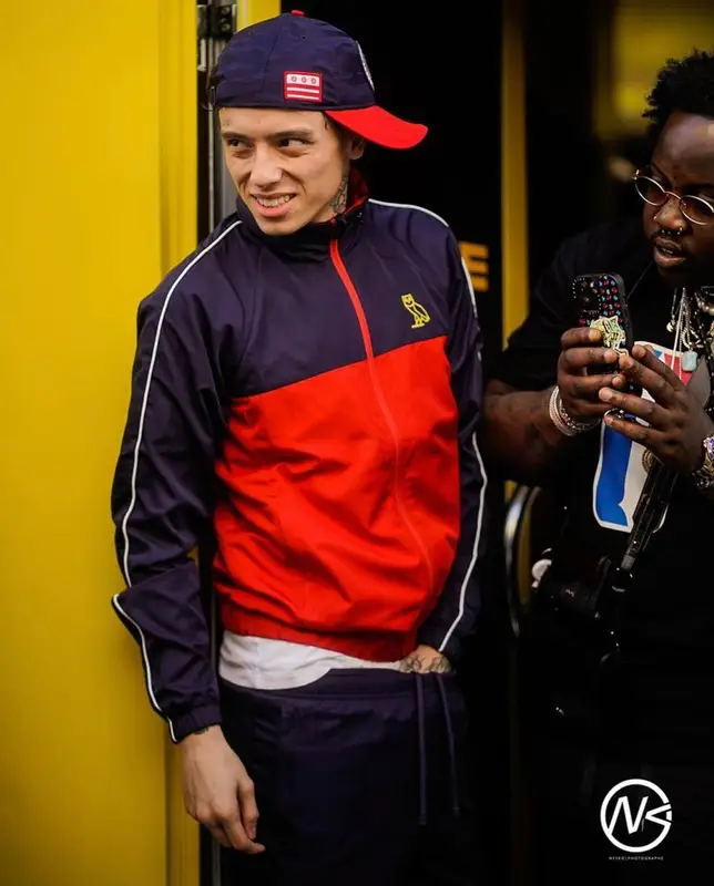 Central Cee outfit in OVO, Supreme, and Nike, 2022