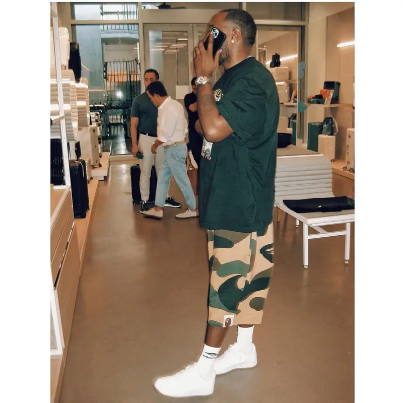 Mike Will Made-It outfit in Balenciaga, Bape, and Nike, 2022