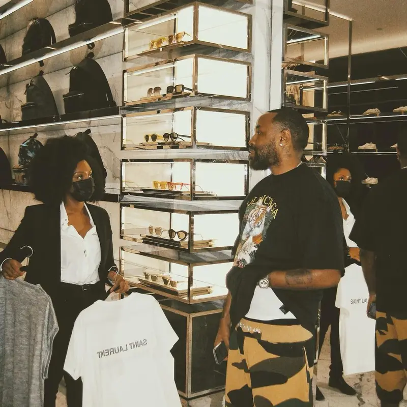 Mike Will Made-It outfit in Balenciaga, Bape, and Nike, 2022