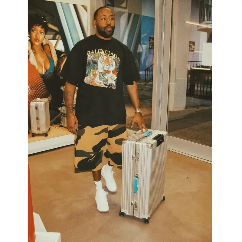 Mike Will Made-It outfit in Balenciaga, Bape, and Nike, 2022
