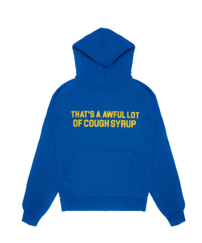 Awful Lot of Cough Syrup Blue Logo Hoodie WHAT S ON THE STAR