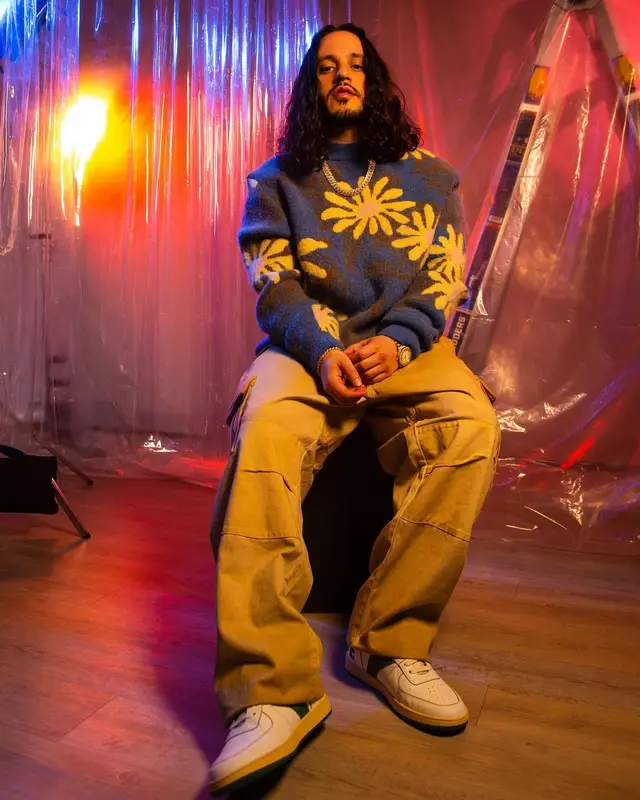 Russ outfit in Nanushka, Supervsn, and Rhude, 2022
