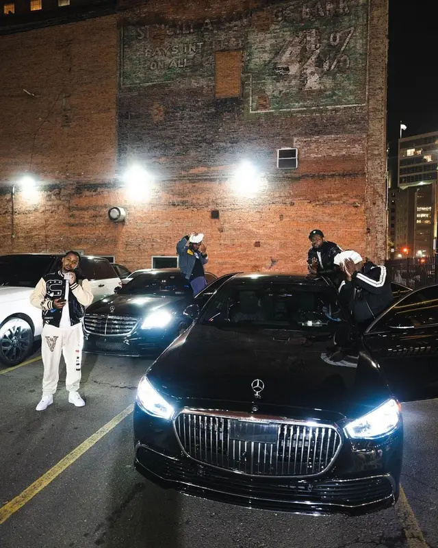 Babyface Ray outfit in Travis Scott Merch, Vlone, and Fragment, 2022