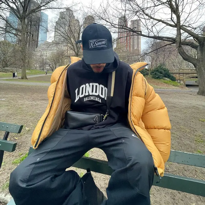 Rauw Alejandro outfit in Balenciaga, Prada, and Raf Simons, 2022