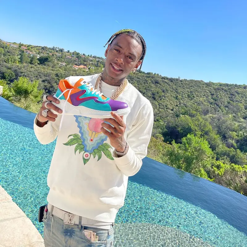 Soulja Boy outfit in Casablanca, Amiri, and Soulja Stars, 2022