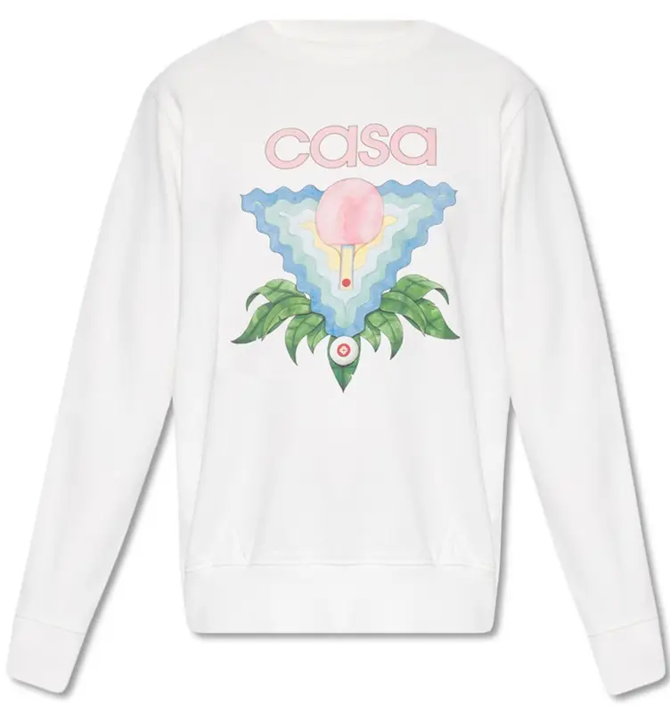 Casablanca Print ‘Memphis Icon’ White Sweatshirt $379