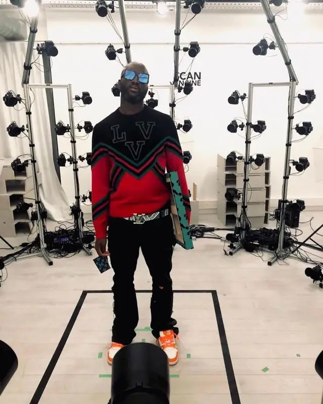 Virgil Abloh outfit in Louis Vuitton, 2022