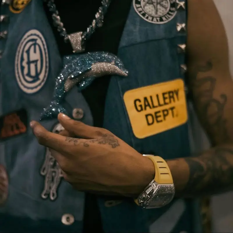Key Glock outfit in Gallery Dept. and Jordan, 2022