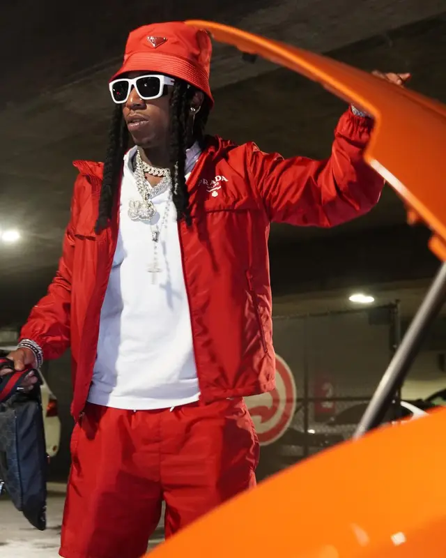 Jacquees outfit in Prada, 2022